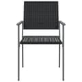 Miniatyrbillede 4 af 8: vidaXL havestole 4 stk. 54x62,5x89 cm polyrattan sort