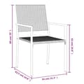 Miniatyrbillede 8 af 8: vidaXL havestole 4 stk. 54x62,5x89 cm polyrattan sort