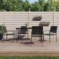 Miniatyrbillede 2 af 8: vidaXL havestole 4 stk. 54x62,5x89 cm polyrattan sort