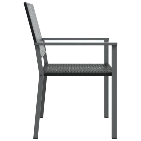 vidaXL havestole 6 stk. 54x62,5x89 cm polyrattan sort