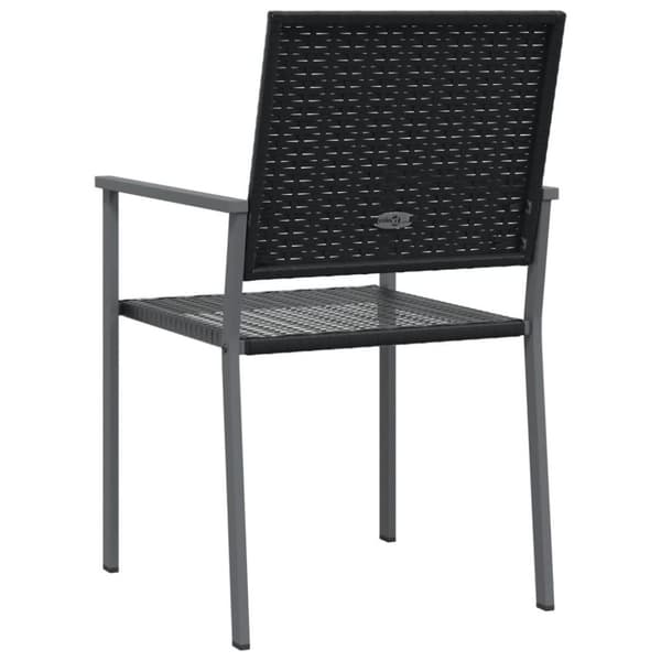 vidaXL havestole 6 stk. 54x62,5x89 cm polyrattan sort