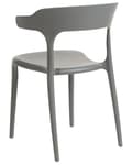 Miniatyrbild 8 av 10: Set med 4 Trädgårdsstolar Grå Polypropen Lättviktiga Väderbeständiga Plast Inomhus Utomhus Modern