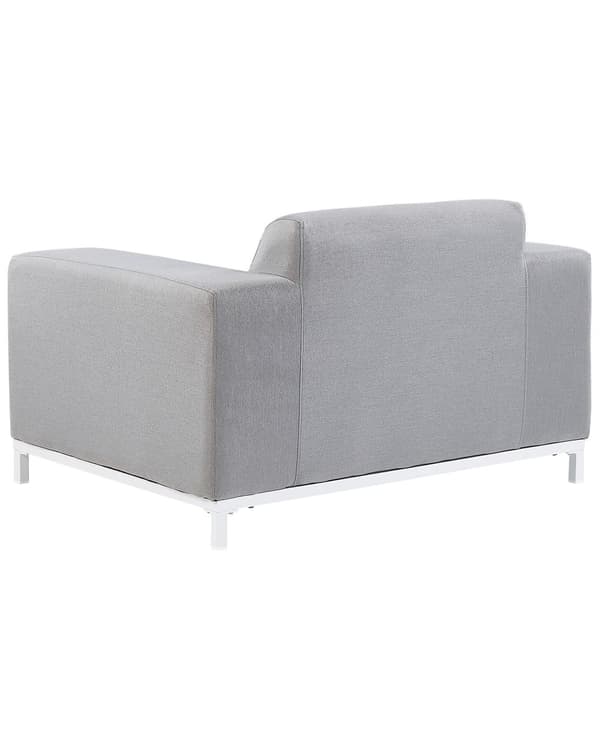 Nojatuoli harmaa polyesterikangas 105 x 67 x 84 cm metallijalat ulkokäyttöön 2 kpl moderni tyyli