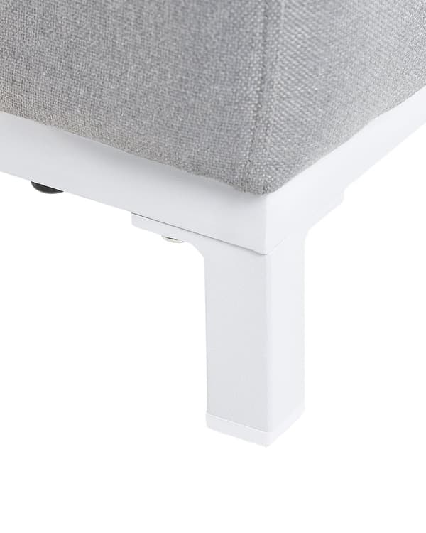Nojatuoli harmaa polyesterikangas 105 x 67 x 84 cm metallijalat ulkokäyttöön 2 kpl moderni tyyli