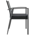 Miniatyrbillede 5 af 9: vidaXL havestole med hynder 6 stk. 56,5x57x83 cm polyrattan sort
