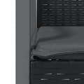 Miniatyrbillede 7 af 9: vidaXL havestole med hynder 6 stk. 56,5x57x83 cm polyrattan sort