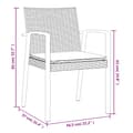 Miniatyrbillede 9 af 9: vidaXL havestole med hynder 6 stk. 56,5x57x83 cm polyrattan sort