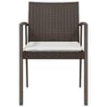 Miniatyrbillede 4 af 9: vidaXL havestole med hynder 6 stk. 56,5x57x83 cm polyrattan brun