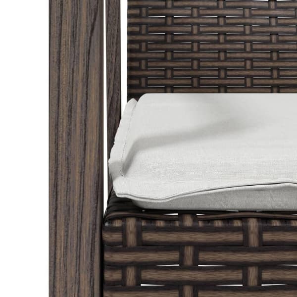 vidaXL havestole med hynder 6 stk. 56,5x57x83 cm polyrattan brun