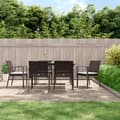 Miniatyrbillede 2 af 9: vidaXL havestole med hynder 6 stk. 56,5x57x83 cm polyrattan brun