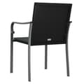 Miniatyrbillede 6 af 9: vidaXL havestole med hynder 6 stk. 56x59x84 cm polyrattan sort
