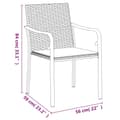 Miniatyrbillede 9 af 9: vidaXL havestole med hynder 6 stk. 56x59x84 cm polyrattan sort