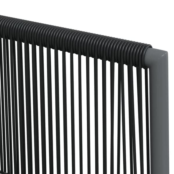 vidaXL Trädgårdsstolar 6 st med dynor svart konstrotting
