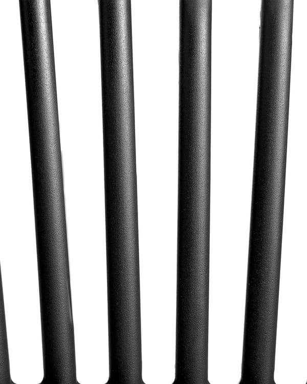 Set om 4 Matstolar Plast Svart Inomhus Utomhus Trädgård Stapelbara Minimalistisk Stil