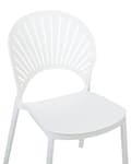 Miniatyrbild 8 av 10: Set om 4 Matstolar Plast Vit Inomhus Utomhus Trädgård Stapelbara Minimalistisk Stil