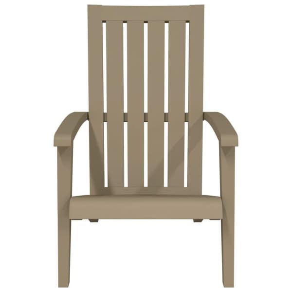vidaXL Adirondack-havestole 2 stk. polypropylen lysebrun