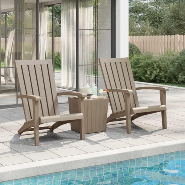 vidaXL Adirondack-havestole 2 stk. polypropylen lysebrun