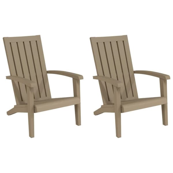 vidaXL Adirondack-havestole 2 stk. polypropylen lysebrun