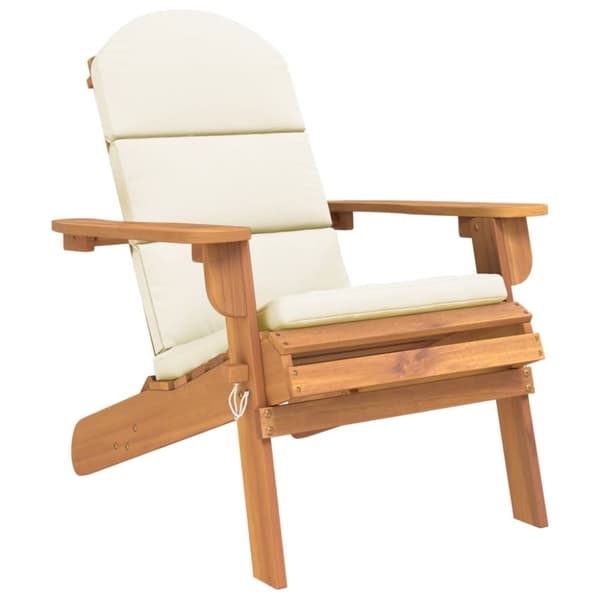 vidaXL Adirondack-havestol med hynder massivt akacietræ