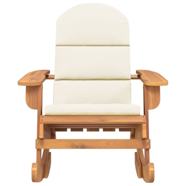 vidaXL Adirondack-gyngestol med hynder massivt akacietræ