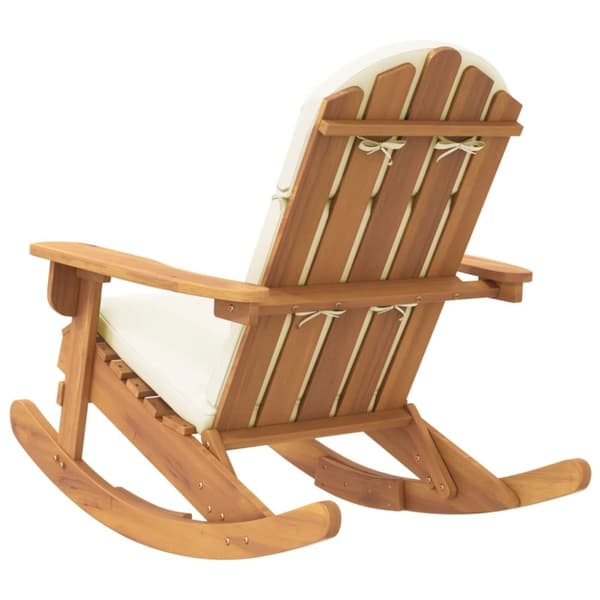 vidaXL Adirondack-gyngestol med hynder massivt akacietræ