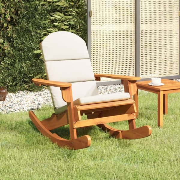 vidaXL Adirondack-gyngestol med hynder massivt akacietræ
