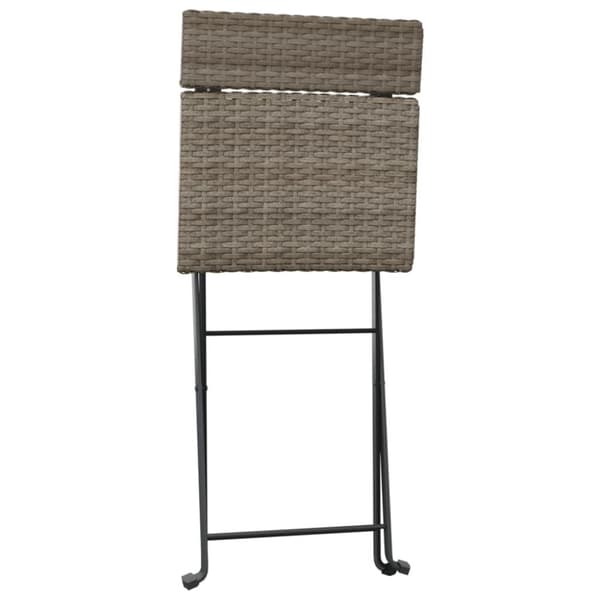 vidaXL foldbare bistrostole 2 stk. polyrattan og stål grå