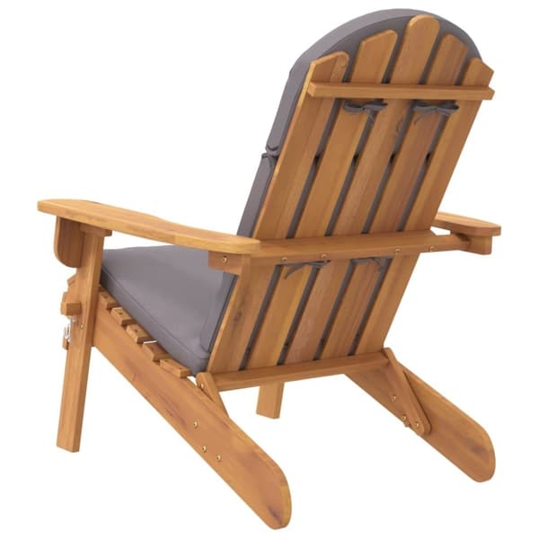 vidaXL Adirondack-havestol med hynder massivt akacietræ