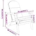 Miniatyrbillede 7 af 8: vidaXL Adirondack-havestol med hynder massivt akacietræ