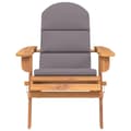 Miniatyrbillede 2 af 8: vidaXL Adirondack-havestol med hynder massivt akacietræ
