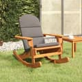 Miniatyrbillede 7 af 7: vidaXL Adirondack-gyngestol med hynder massivt akacietræ