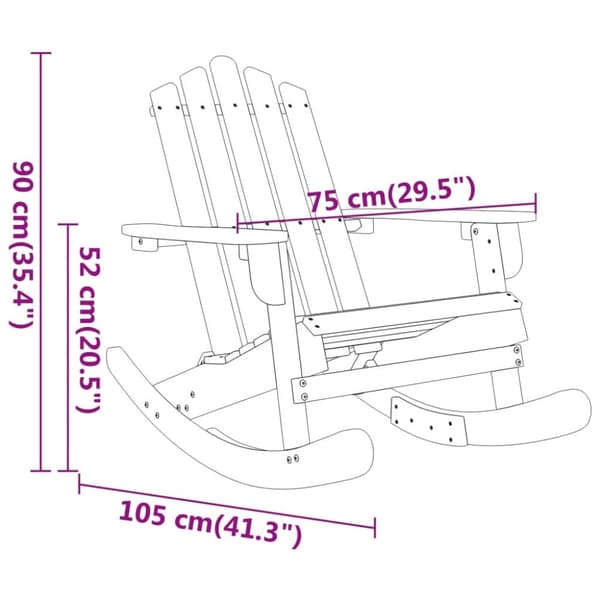 vidaXL Adirondack gyngestol heltre akasie