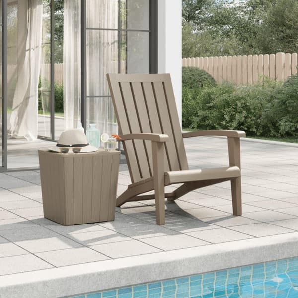 vidaXL Adirondack-havestol polypropylen lysebrun
