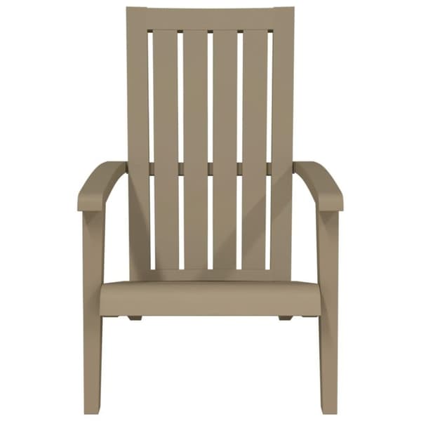 vidaXL Adirondack-havestol polypropylen lysebrun