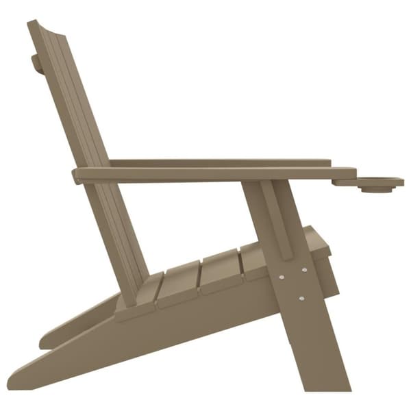 vidaXL Adirondack-havestol 75x88,5x89,5 cm polypropylen lysebrun