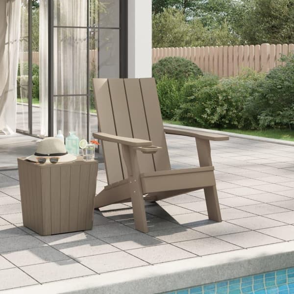 vidaXL Adirondack-havestol 75x88,5x89,5 cm polypropylen lysebrun