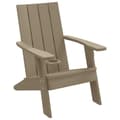 Miniatyrbillede 1 af 8: vidaXL Adirondack-havestol 75x88,5x89,5 cm polypropylen lysebrun