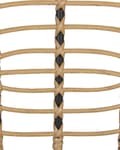 Miniatyrbild 10 av 11: Set med 4 stolar Naturlig Konstrotting Svart stålram Flätat ryggstöd och sits Boho Design