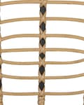 Miniatyrbild 10 av 11: Set med 8 stolar Naturlig Konstrotting Svart stålram Flätat ryggstöd och sits Boho Design