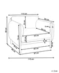 Miniatyrbillede 3 af 9: Havestol i aluminium sort aluminiumsstel lysegrå hynder i vandafvisende stof