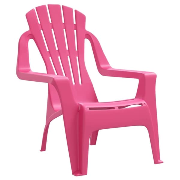 vidaXL Trädgårdsstolar 2 st för barn rosa 37x34x44 cm PP träutseende
