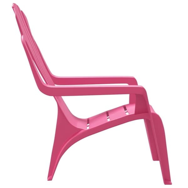 vidaXL Trädgårdsstolar 2 st för barn rosa 37x34x44 cm PP träutseende