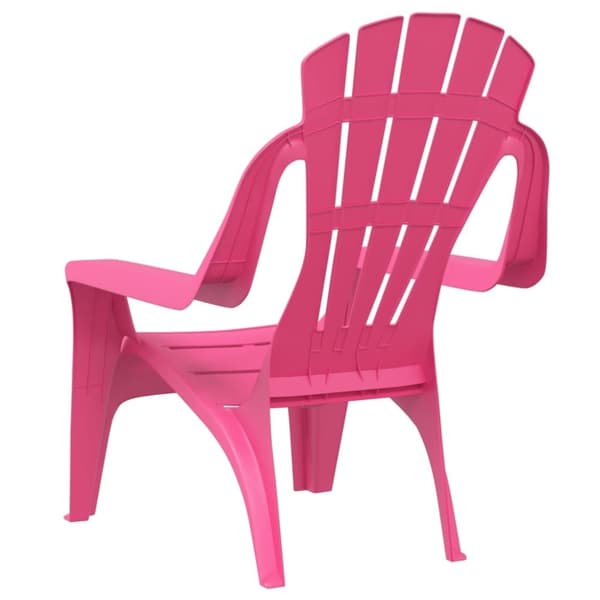 vidaXL Trädgårdsstolar 2 st för barn rosa 37x34x44 cm PP träutseende