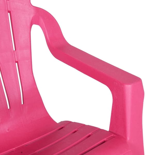 vidaXL Trädgårdsstolar 2 st för barn rosa 37x34x44 cm PP träutseende