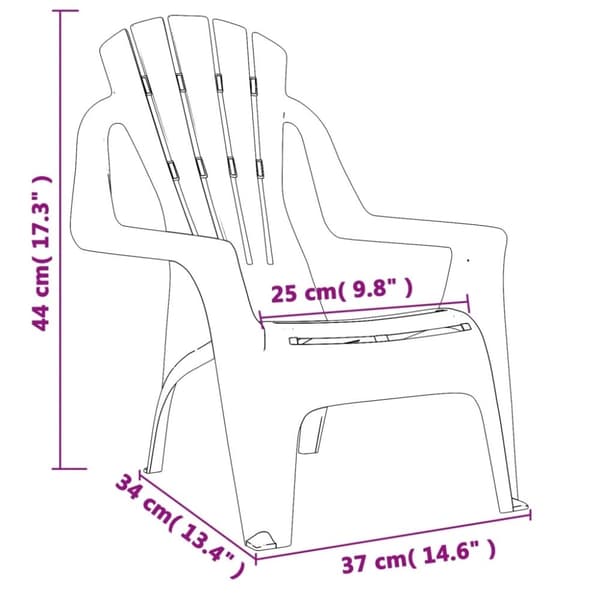vidaXL Puutarhatuolit 2 kpl lapsille sininen 37x34x44 cm PP puutyyli