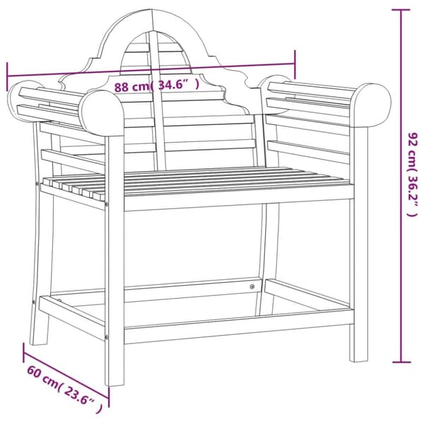 vidaXL Hagestoler 88x60x92 cm heltre teak
