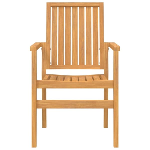 vidaXL Stablebare hagestoler 4 stk 56,5x57,5x91 cm heltre teak