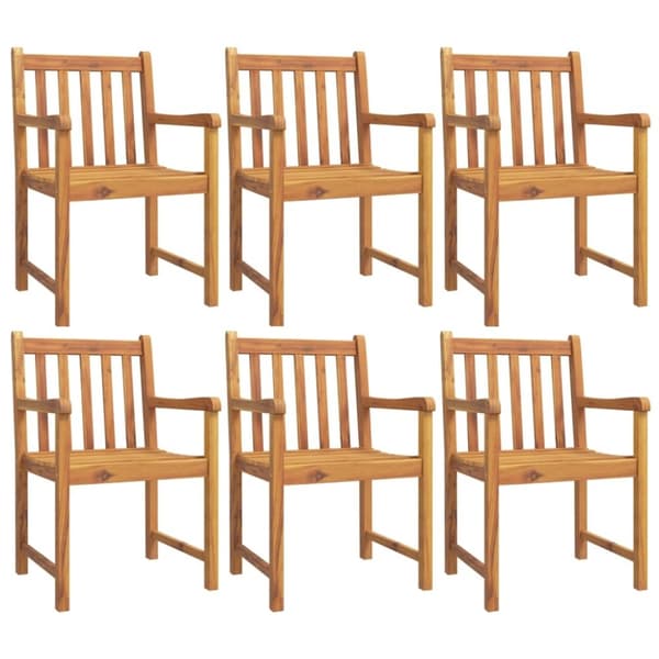 vidaXL Puutarhatuolit 6 kpl 56x55,5x90 cm täysi akasiapuu