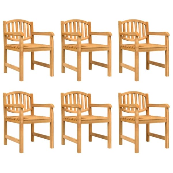 vidaXL Puutarhatuolit 6 kpl 58x59x88 cm täysi tiikki