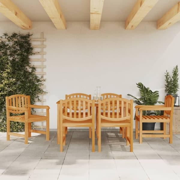 vidaXL Puutarhatuolit 6 kpl 58x59x88 cm täysi tiikki